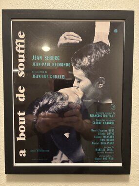 Breathless (a bout de souffle, 1960) Framed 8.5x11 Inch Art Print
